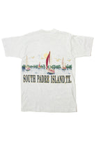 White "South Park Island, TX" with Sailboats T-Shirt
