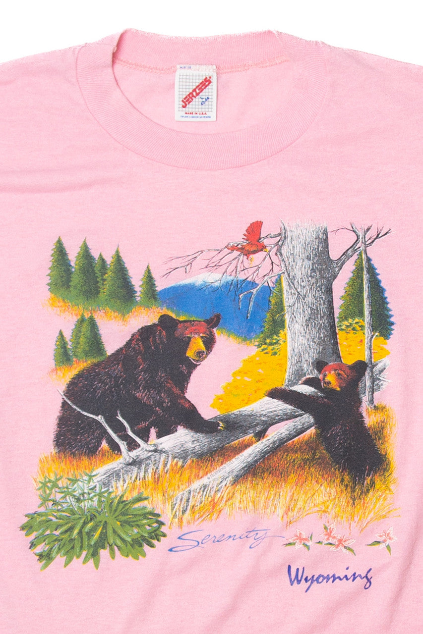 Vintage Bears In the Forest 'Wyoming' T-Shirt