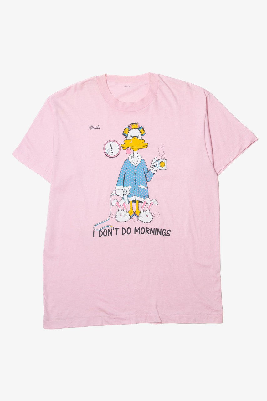 Vintage Grumpy Duck 'I Don't Do Mornings' T-Shirt