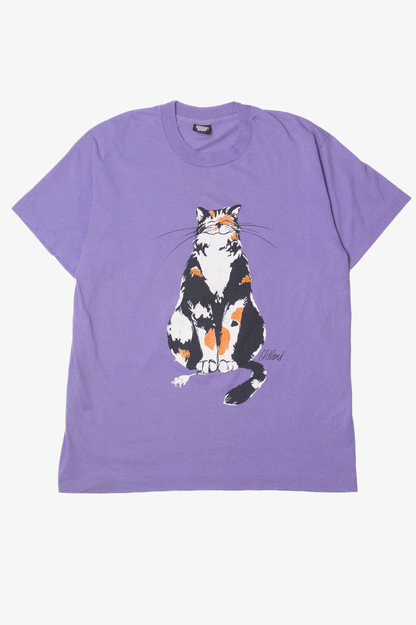 Vintage Cat Front/Back T-Shirt
