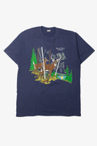 Vintage "Breezy Point Campsite" Deer In Forest T-Shirt