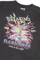 Vintage "Breaking Thru Darkness" "Jesus Is The Light" T-Shirt (1990s)