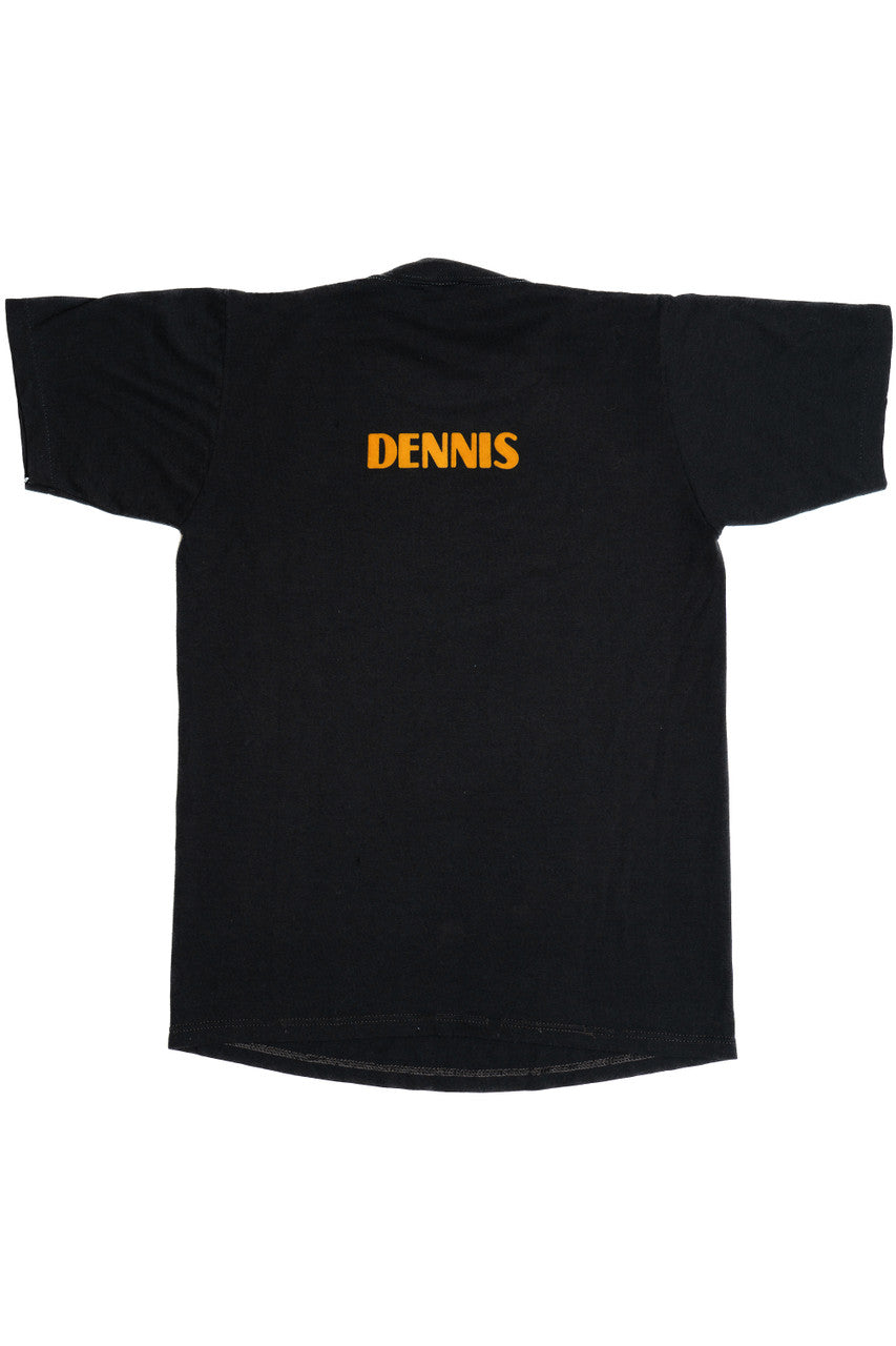 Vintage Batman Logo "Dennis" Iron On Single Stitch T-Shirt (1980s)