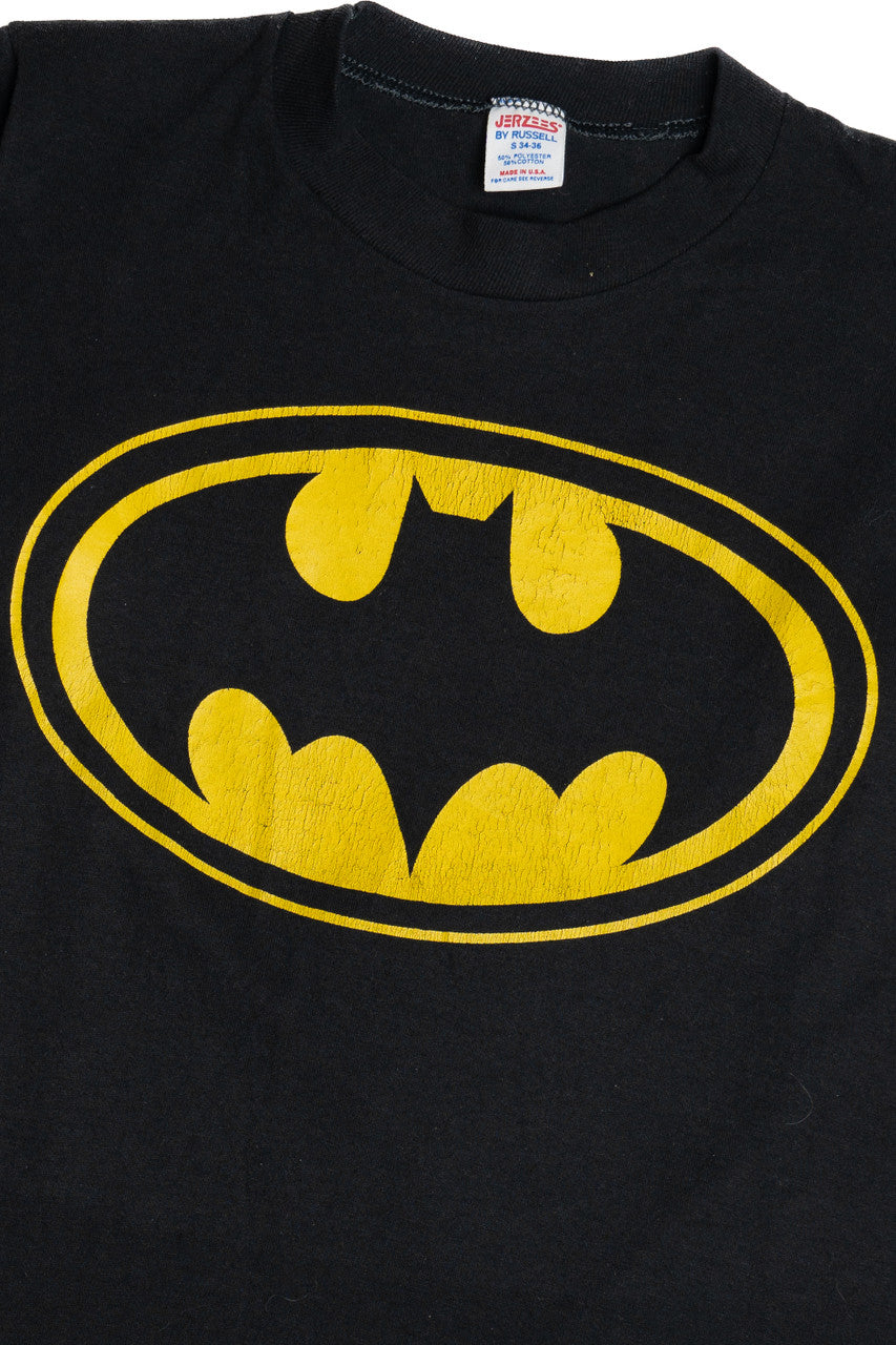 Vintage Batman Logo "Dennis" Iron On Single Stitch T-Shirt (1980s)