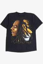 Vintage Bob Marley Lion Front/Back Print Single Stitch T-Shirt (1990s)