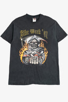 Vintage "Bike Week '97" Daytona Grim Reaper Motorcycle T-Shirt (1990s)