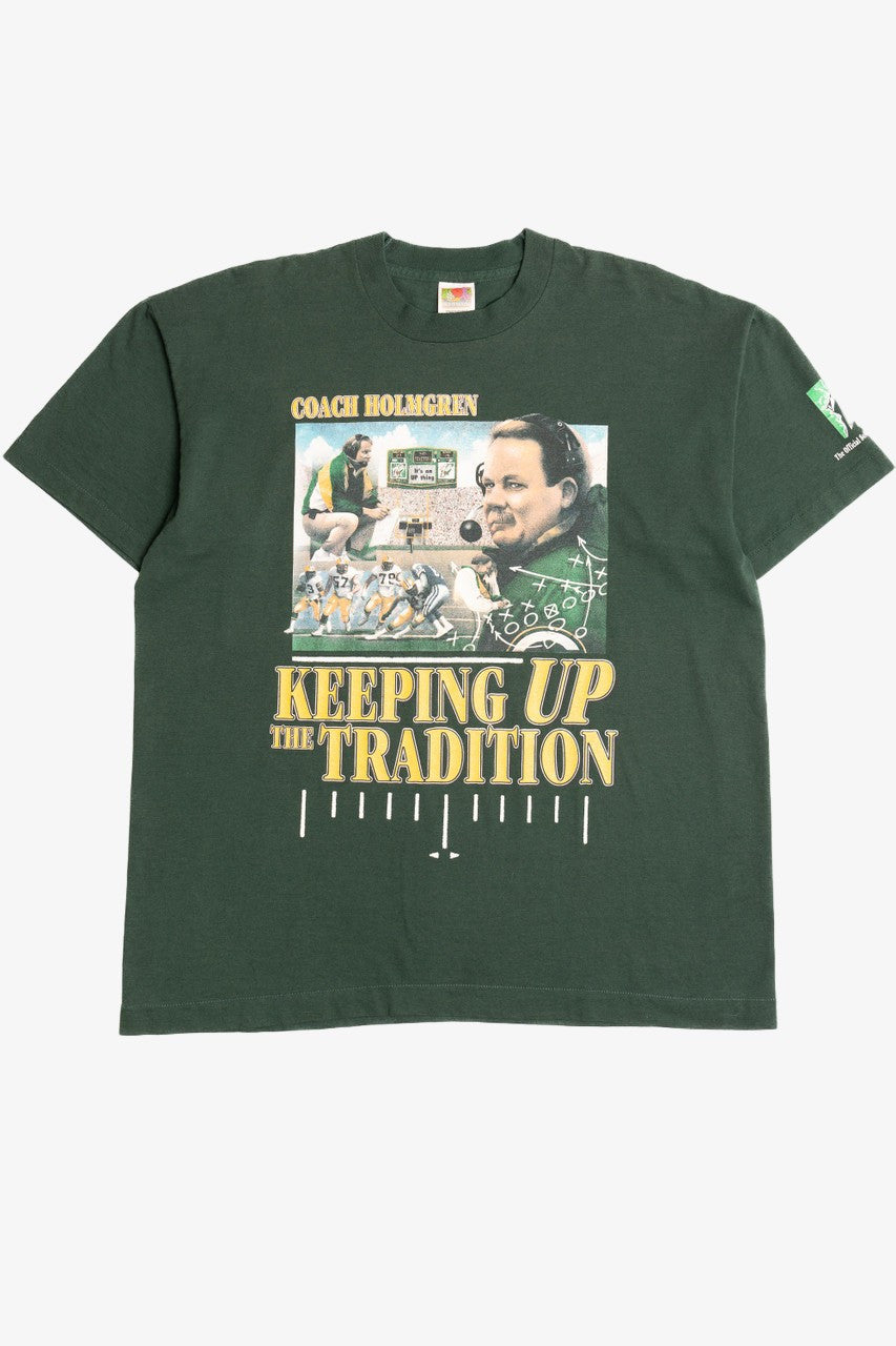 Vintage "Keeping Up The Tradition" Coach Holmgren Green Bay Packers T-Shirt (1990s)