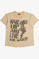 Vintage Bob Marley "Wake Up And Live" Lyrics Single Stitch T-Shirt (1990s)