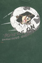 Vintage Taz Looney Tunes "You're On Dangerous Ground" Soccer T-Shirt