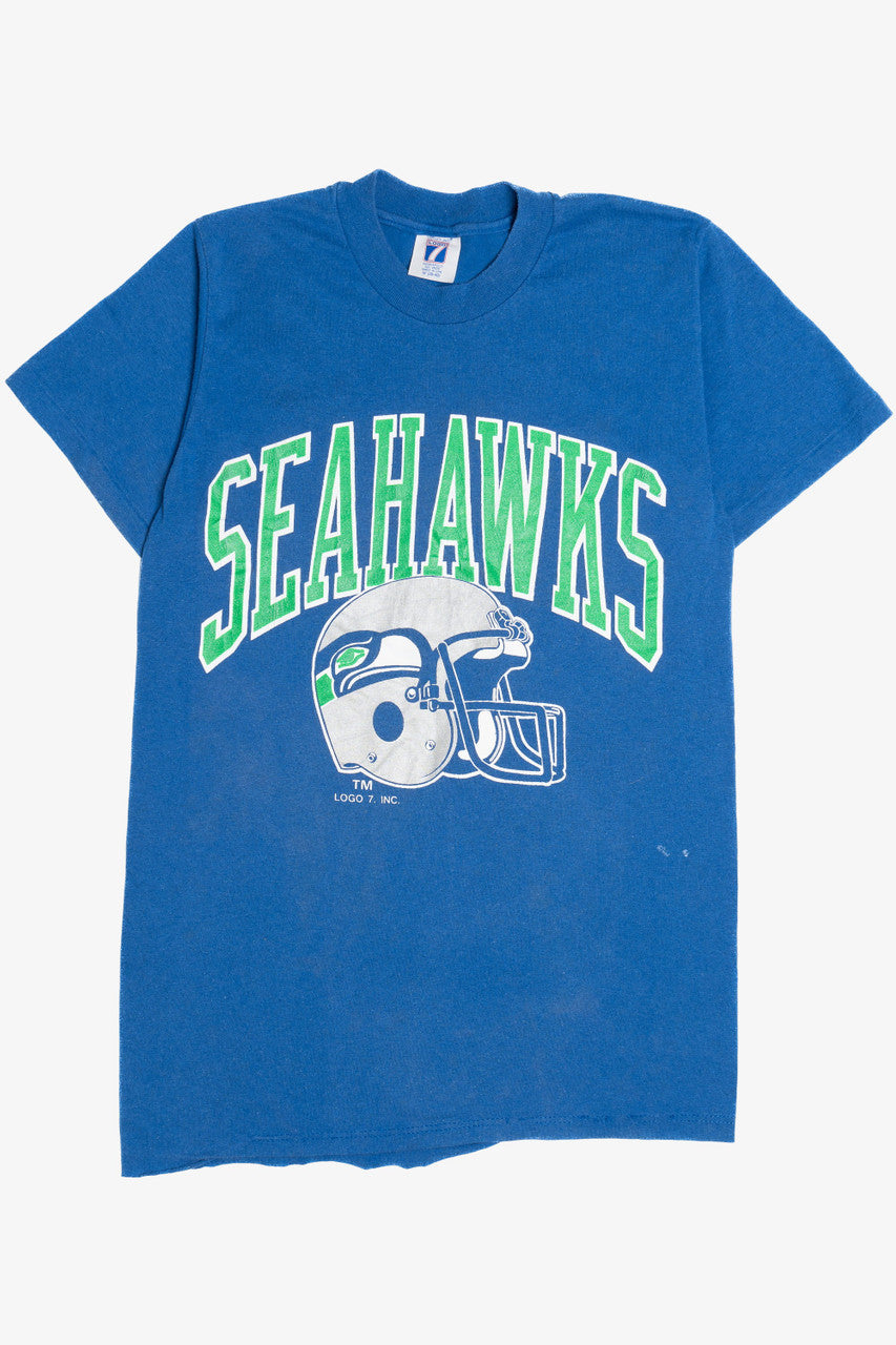 Vintage Seattle Seahawks NFL Logo 7 Single Stitch T-Shirt (1990s) 56