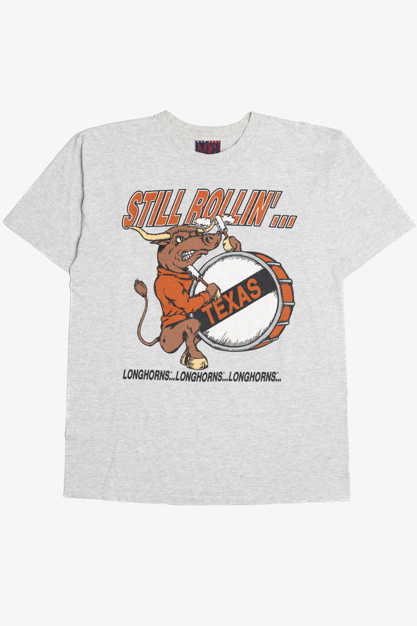 Vintage Texas Longhorns Mascot "Still Rollin'" Single Stitch T-Shirt (1990s)
