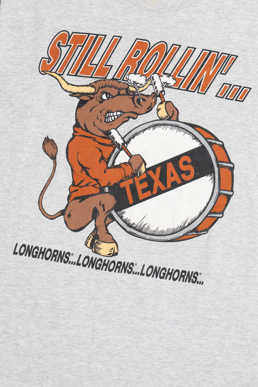 Vintage Texas Longhorns Mascot "Still Rollin'" Single Stitch T-Shirt (1990s)