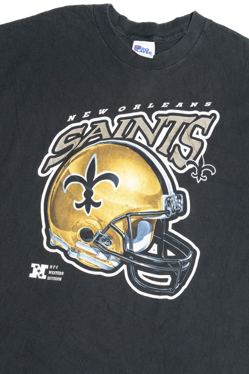 Vintage New Orleans Saints Football Single Stitch Pro Player T-Shirt (1990s)