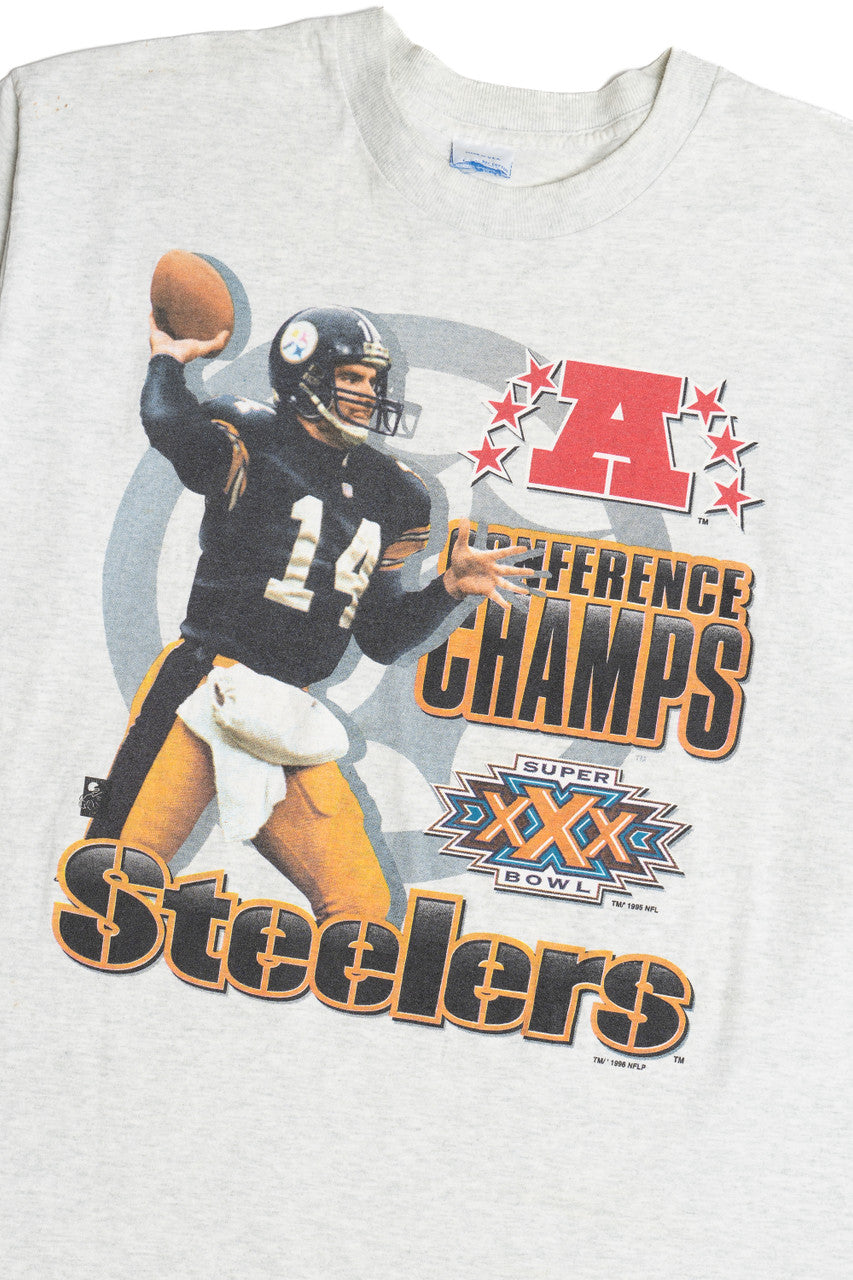 Vintage Steelers Conference Champs Super Bowl XXX Single Stitch T-Shirt (1990s)