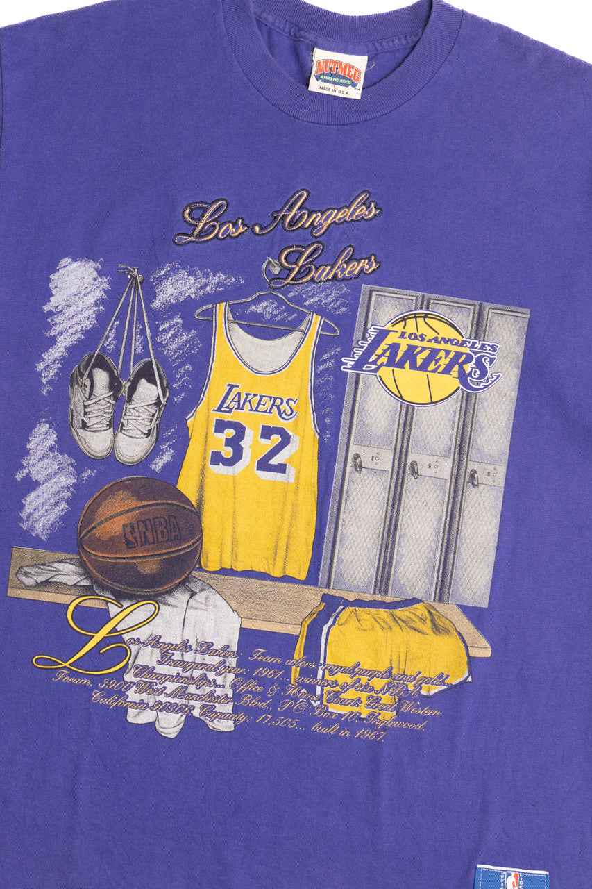 Vintage LA Lakers Locker Room Lebron James 23 Nutmeg T-Shirt