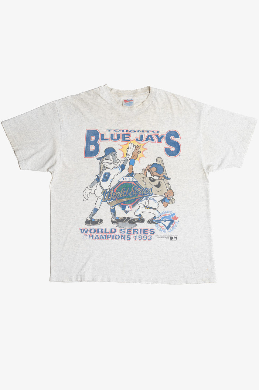 Vintage Distressed Looney Tunes 1993 Toronto Blue Jays World Series T-Shirt (1990s)