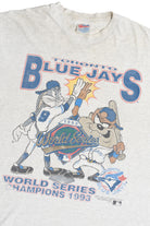 Vintage Distressed Looney Tunes 1993 Toronto Blue Jays World Series T-Shirt (1990s)