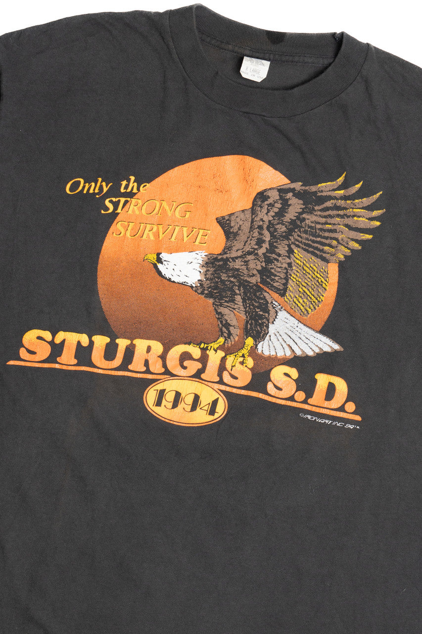 Vintage "Only The Strong Survive" Sturgis 1994 T-Shirt (1990s)