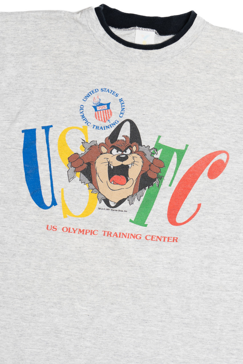 Vintage Looney Tunes Taz USTC US Olympics Training Center T-Shirt (1990s)