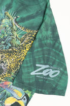 Vintage Rainforest Animals Wraparound Print Tie Dye T-Shirt (1990s)
