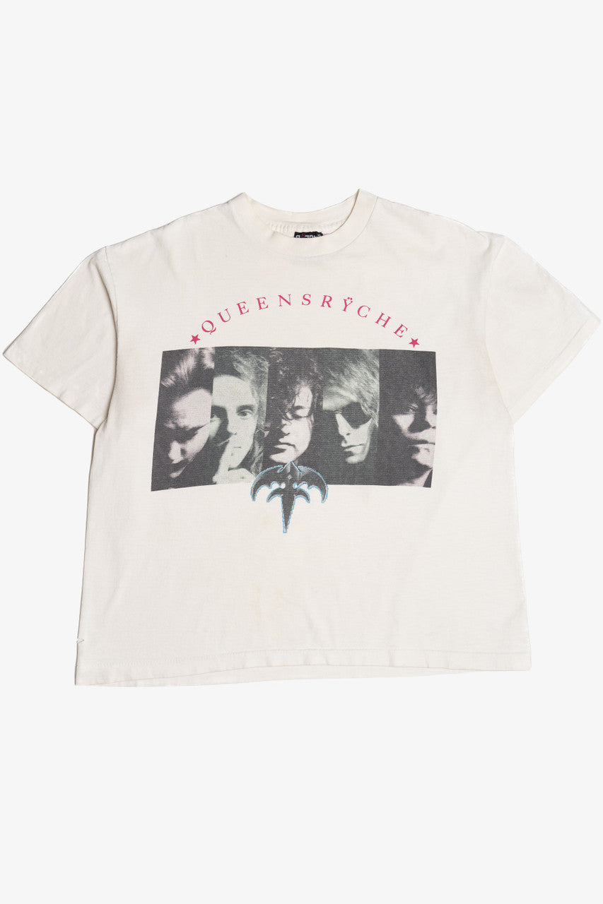 Vintage Distressed Queensryche "Building Empires" World Tour 1991 T-Shirt (1990s)
