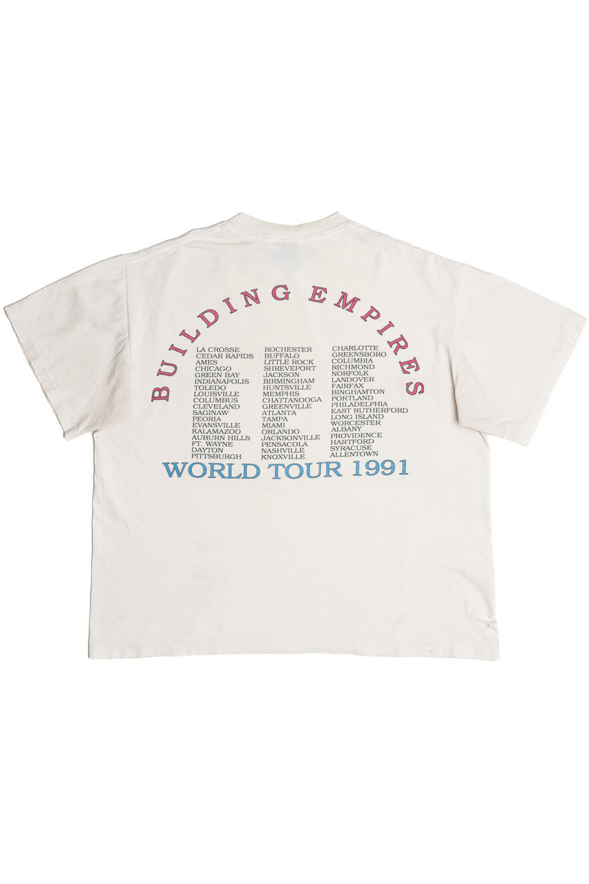 Vintage Distressed Queensryche "Building Empires" World Tour 1991 T-Shirt (1990s)