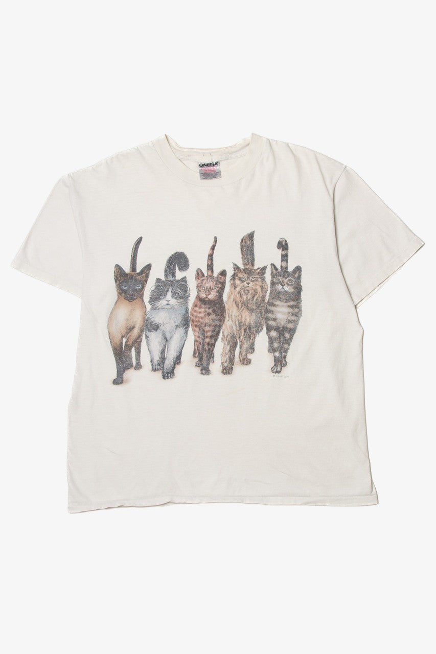 Vintage Cats Front/Back T-Shirt