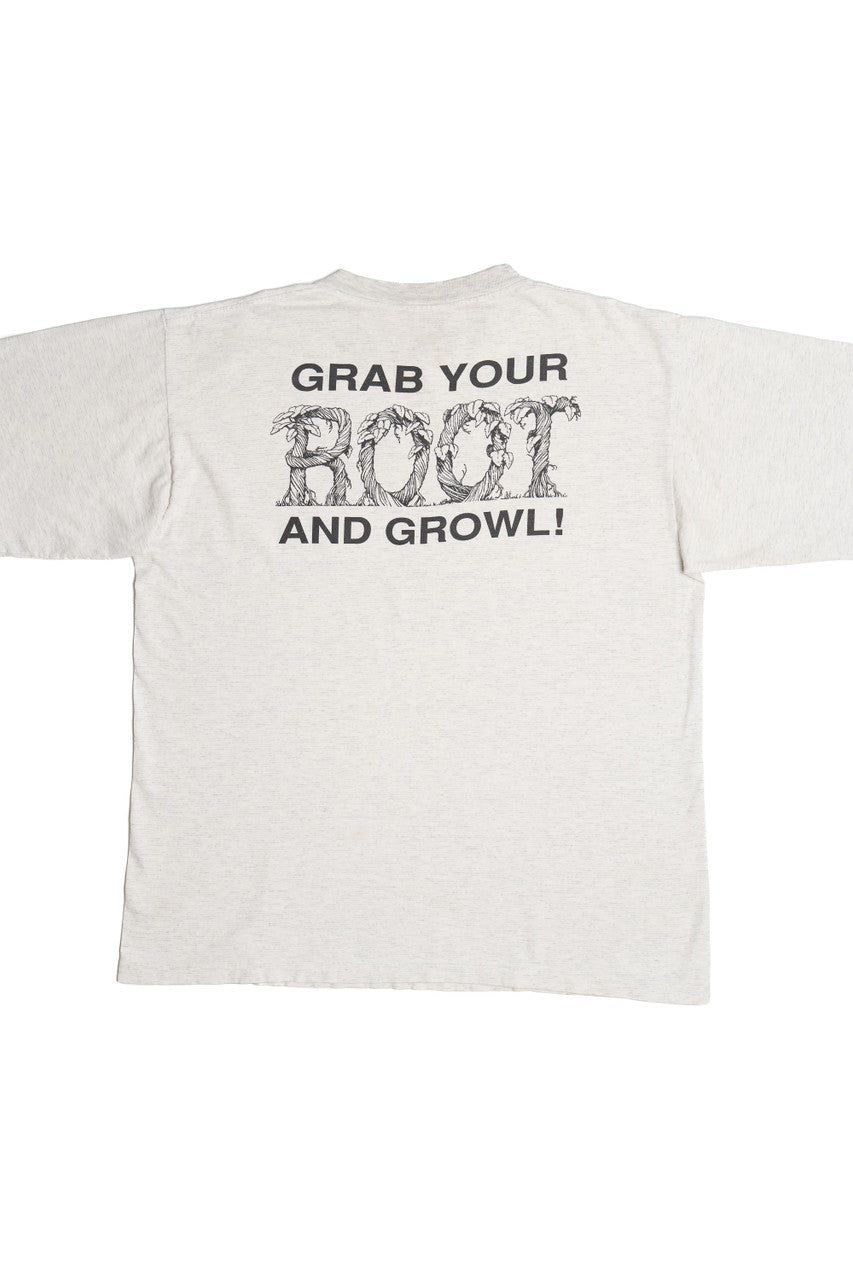 Vintage "Bear Whiz Root Beer" "Grab Your Root And Growl!" Alore T-Shirt (1990s)