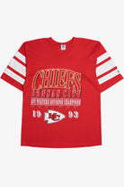 Vintage 1993 Kansas City Chiefs AFC Champions Logo 7 T-Shirt (1990s)