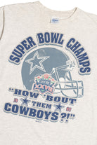 Vintage 1993 Cowboys Super Bowl Champs Distressed T-Shirt (1990s)