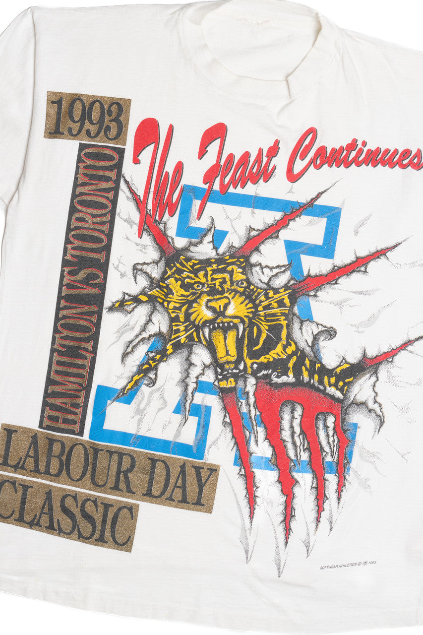 Vintage 1993 Hamilton Vs. Toronto Labour Day Classic T-Shirt (1990s)