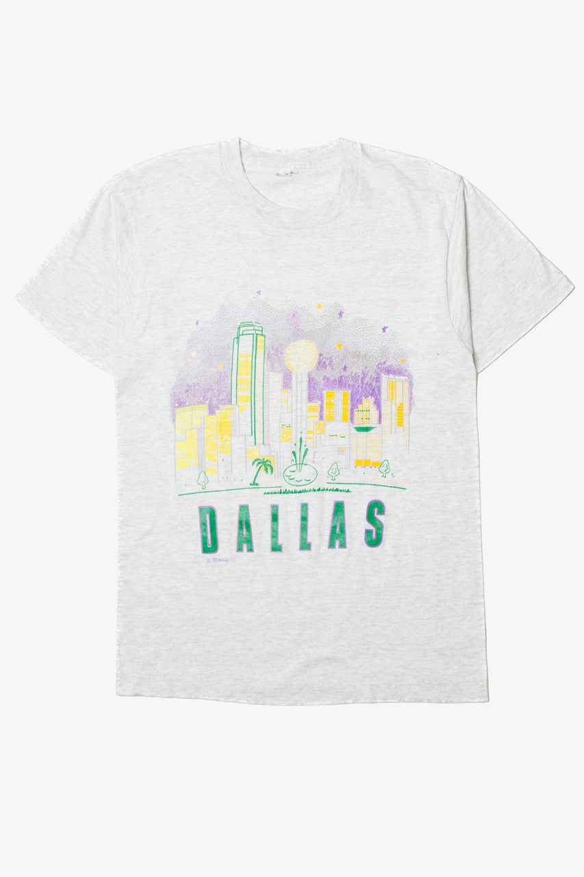 Vintage Dallas Cityline Illustration T-Shirt