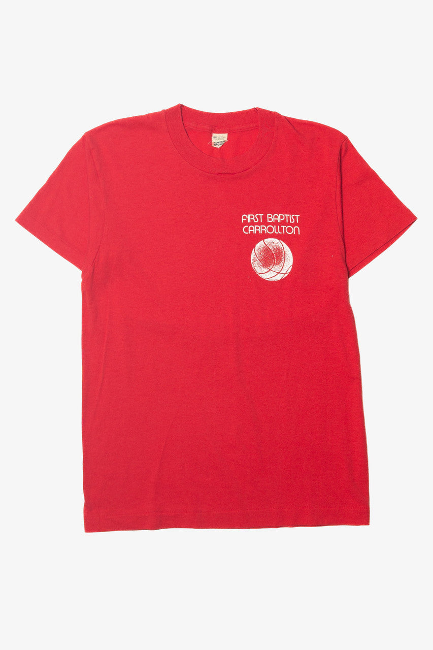 Vintage "First Baptist Carrollton" #2 Basketball T-Shirt