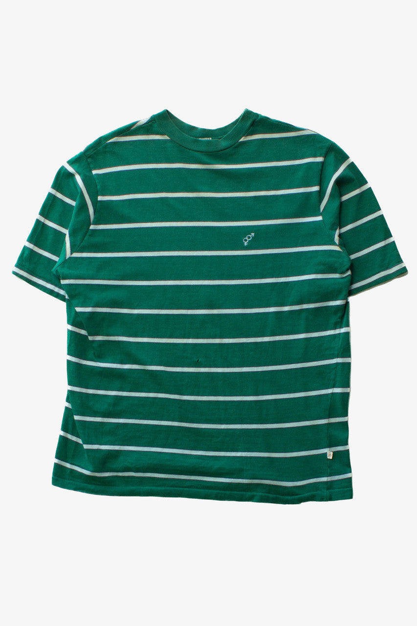 Vintage Golden Breed Green Striped T-Shirt (1980s)