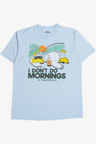 Vintage "I Don't Do Mornings" St. Maarten, N.A. Single Stitch T-Shirt (1990s)