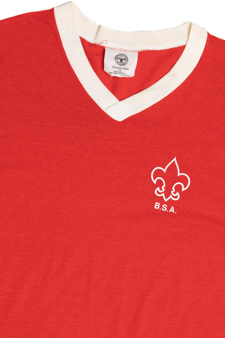 Vintage Boy Scouts of America Official Shirt V-Neck T-Shirt (1990s)