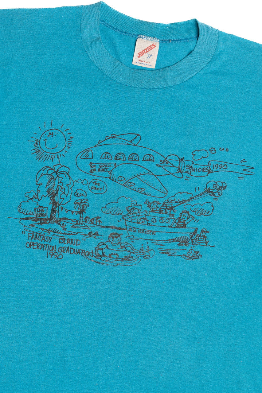 Vintage "Fantasy Island" "Operation Graduation 1990" T-Shirt 11949