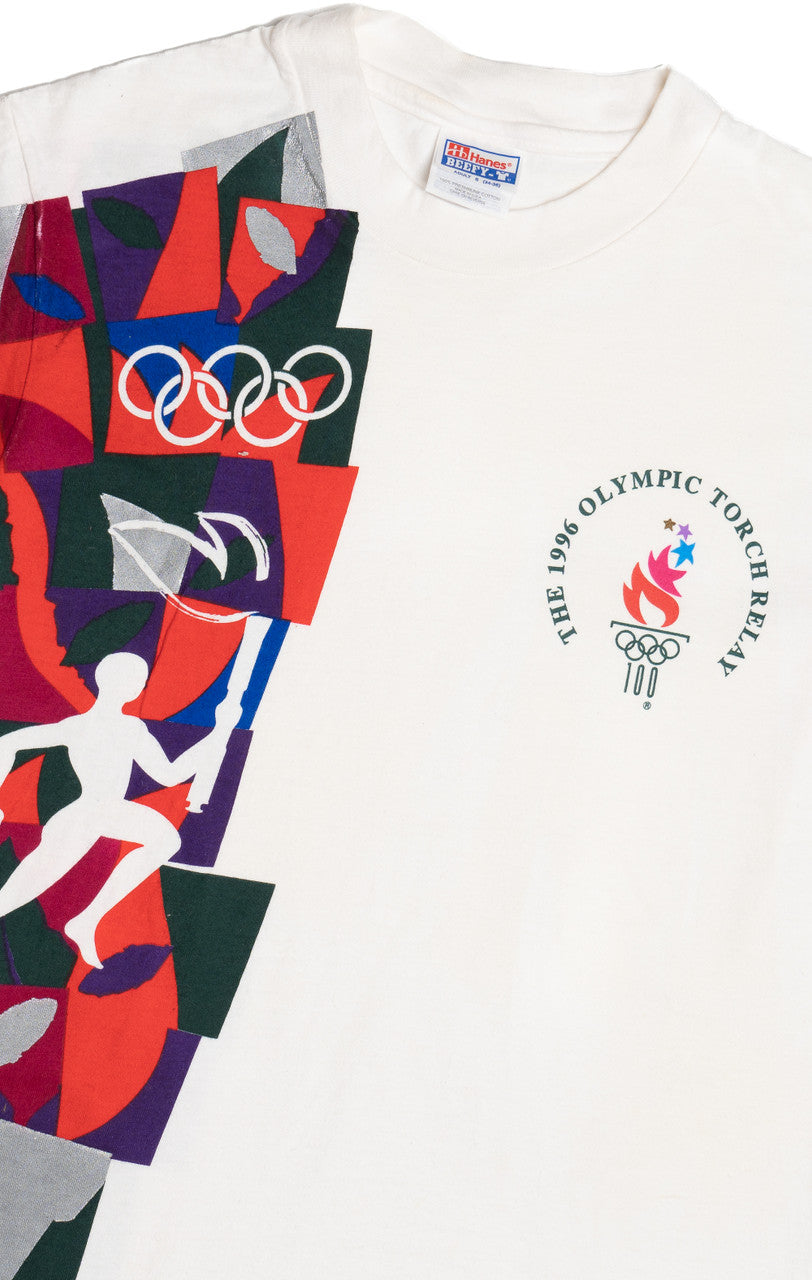 Vintage "1996 Olympic Torch Relay" Front/Back Print T-Shirt (1990s)