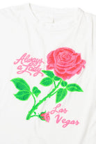 Vintage  Tee Paradise "Always A Lady Las Vegas"" Pink Rose T-Shirt