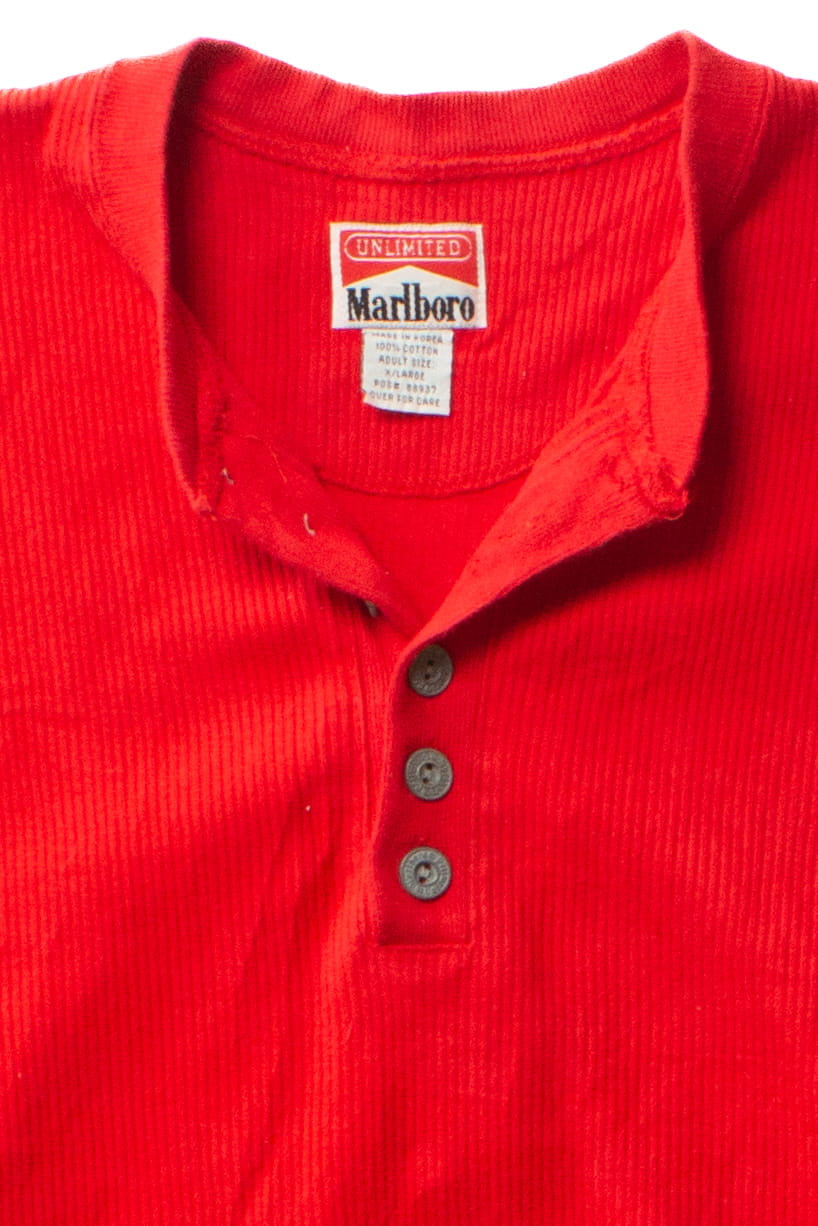 Vintage Marlboro Thermal Henley Shirt (1990s)