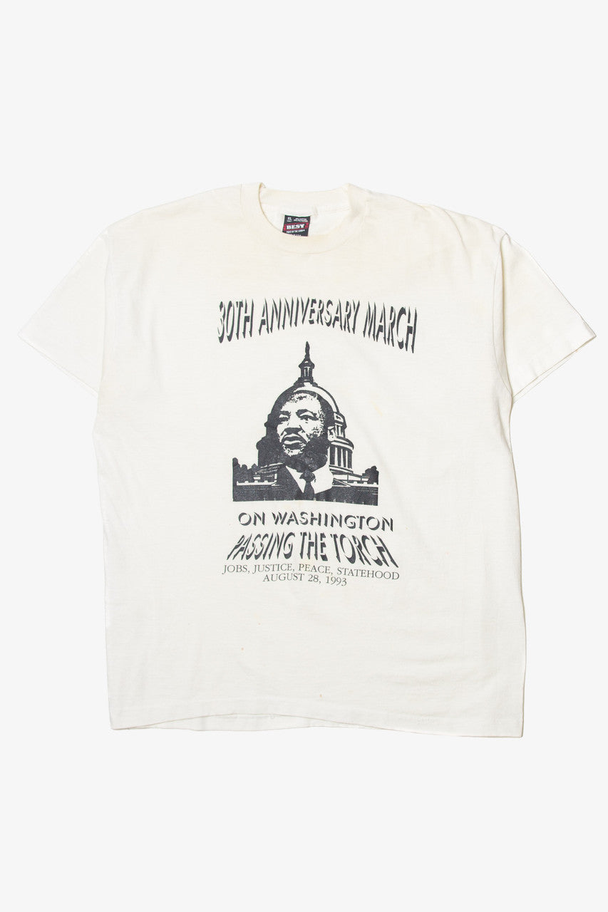 Vintage Fruit of the Loom Martin Luther King Jr. '30th Anniversary March On Washington" T-Shirt (1990s) 