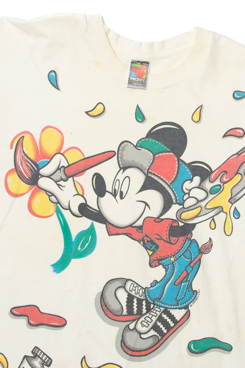 Vintage  Mickey Unlimited Mickey Painting T-Shirt
