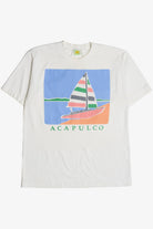Vintage Acapulco Sailboat Tropical Beach T-Shirt (1990s)