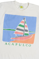 Vintage Acapulco Sailboat Tropical Beach T-Shirt (1990s)