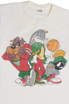 Vintage Looney Tunes Taz Bugs Bunny Marvin The Martian Basketball T-Shirt (1990s)