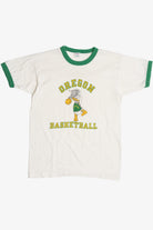 Vintage Distressed "Oregon Basketball" Champion Ringer T-Shirt (1980s)