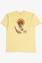 Vintage Distressed "Chattanooga Nature Center" Raccoon Print T-Shirt (1980s)