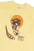 Vintage Distressed "Chattanooga Nature Center" Raccoon Print T-Shirt (1980s)