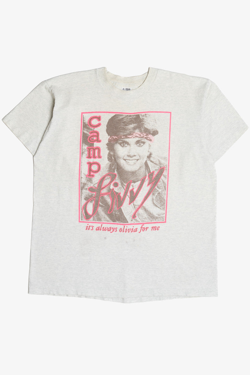 Vintage Olivia Newton John "Camp Livvy" Fan Club Single Stitch T-Shirt (1990s)