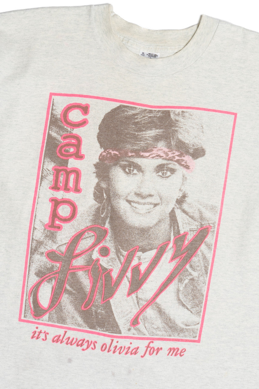 Vintage Olivia Newton John "Camp Livvy" Fan Club Single Stitch T-Shirt (1990s)